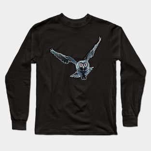 Owl Electric Flight Silhouette Long Sleeve T-Shirt